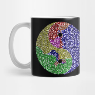 Rainbow Yin and Yang Mug